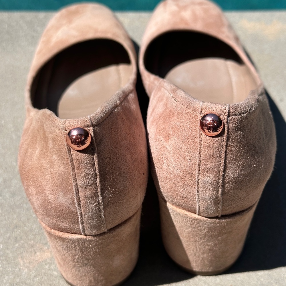 Donald J. Pliner Pink Suede Heels - Picture 2 of 5